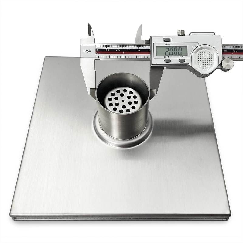 Neodrain 8-Inch Square Shower Drain with Removable Quadrato Pattern Grate,