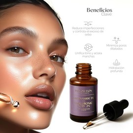 Serum Facial de Niacinamida  cido Hialurnico  Acacia Senegal  Reduce Imperfecciones y Manchas  Reduce Poros Visibles  Regula Produccin de Sebo...     