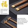 Wooden Chopsticks Reusable with Case, Chinese Chop Sticks Set with