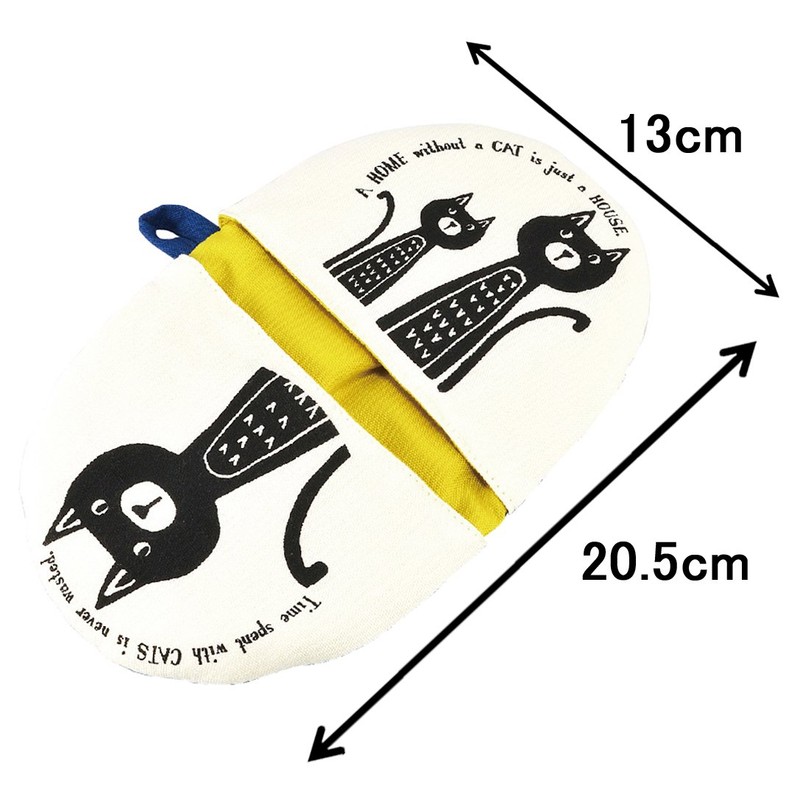 Jijinsha 40916-3 Mitten Trivet Yellow Sugar Land Charpy Cat