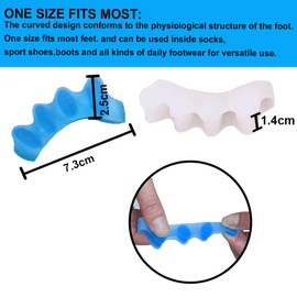 Gel Toe Separators, 10 Pair Toe Stretchers Spacers, Bunion Correctors, Hammer Corrector, Toe Stretcher for Overlapping Toes, Therapeutic Relief, Used for Manicure