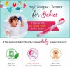 HealthAndYoga(TM) Soft Tongue Cleaner for Babies - Delicate Cleaning (Colors