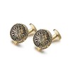 Classic Cufflinks, Men's, Stainless Steel, Gold, Silver, 0.7 inches (19.5