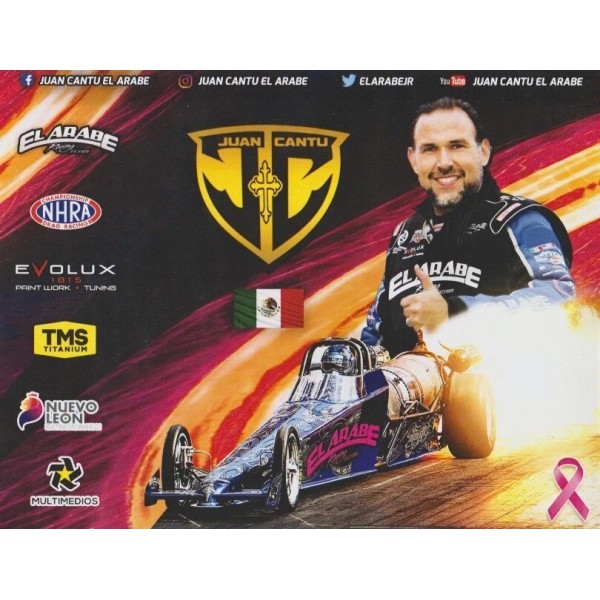 Juan Cantu, Jr. El Arabe Jet Dragster NHRA postcard