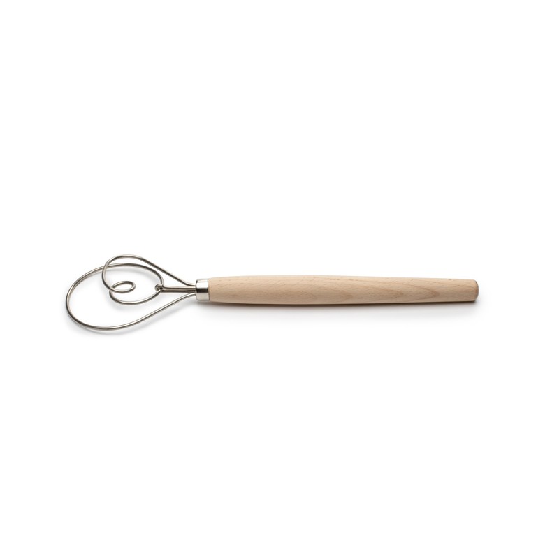 Fox Run 5836 Danish Dough Whisk, Stainless Steel/Wood