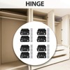 Anxingo 8Pcs 1/2" Overlay Semi Partial Wrap Cabinet Hinges, Steel