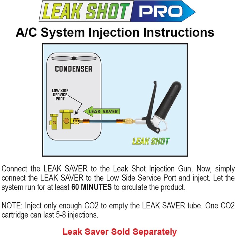Leak Sealant Injector & AC Drain Line Cleaner Tool |