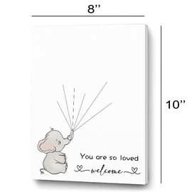 Azbuk Gender Reveal Fingerprint Tree for Baby Shower, Special Sweet Bear Baby Shower Guest Book Party Ideas for, Gender Reveal Party Ideas, Gender Reveal Keepsake, Canvas Decoration Supply