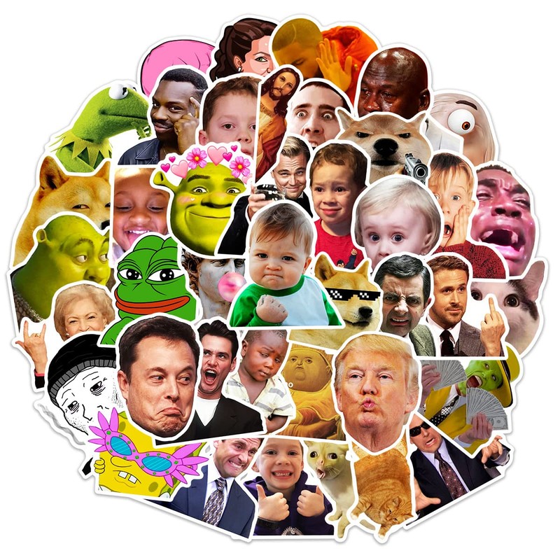 Meme Sticker Meme Sticker Set 50 Pieces Cute Decoration for