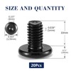 M6 x 10mm 20Pcs Flat Head Hex Socket Cap Screws