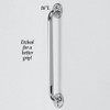 Collections Etc Slip-Resistant Chrome Grab Bar, Silver