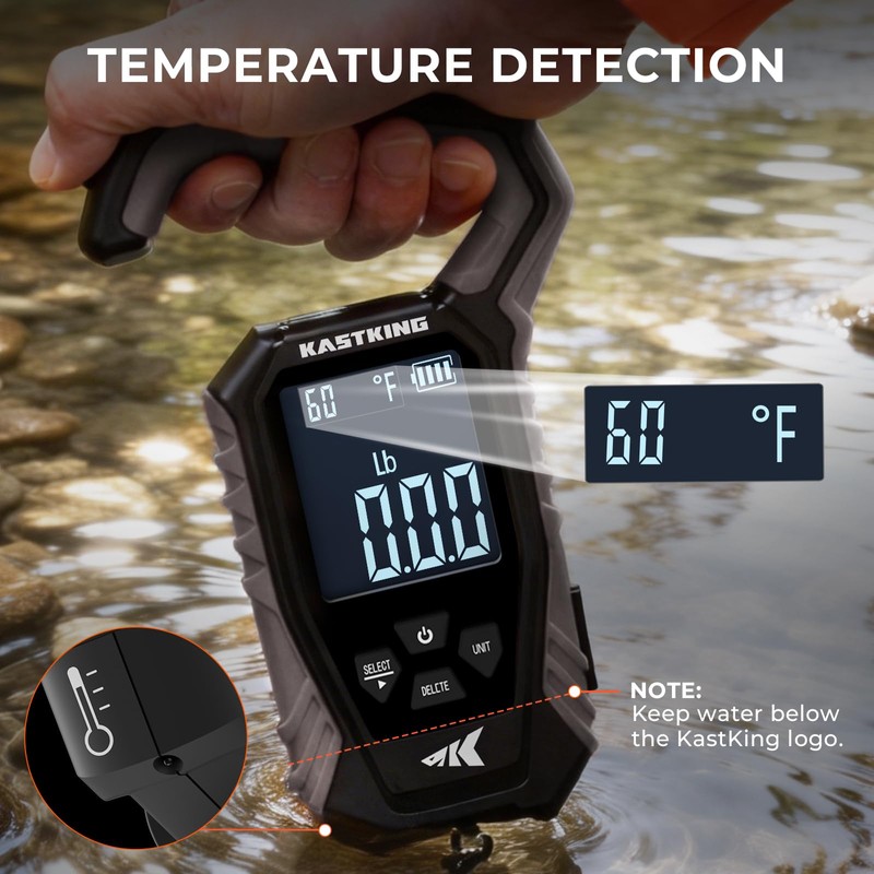 KastKing Weighmaster Digital Fish Scale with Lip Gripper, Black