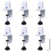 Adjustable Desk Divider Partition Clips, Sneeze Guard Support Clamps for