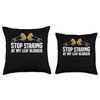 Stop Staring At My Leaf Blower Autumn Throw Pillow