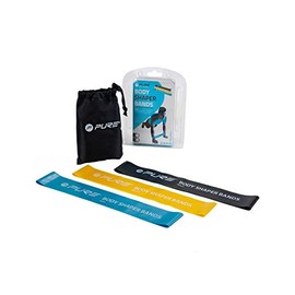 Pure2Improve - Body Shaper Bands Set [Set of 3], Resistance Exercise Bands Men Women Home Workout with Three Resistance Levels [Light, Medium, Heavy], Free Carry Bag Included