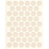 Self Adhesive PVC Screw Cover Cap 9/16" (1 Sheet 50 caps) Beige