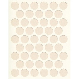 Self Adhesive PVC Screw Cover Cap 9/16" (1 Sheet 50 caps) Beige