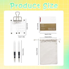 Mini Watercolour Palette Set 8 Grid Acrylic Mini Travel Palette, Portable Storage Bag, Painting Pens, Sketchbook, Binder Clip for Painters Artists Students