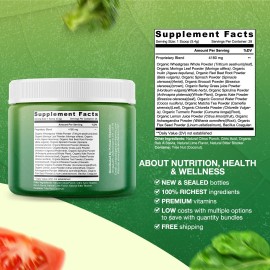 GardenGreens-F<wbr/>ruits & Veggies Detox Powder-Digesti<wbr/>ve & Immune Support-4 Bottles
