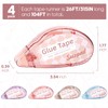 Scrapbook Tape, 4 Pack Double Sided Tape Roller for Crafts,