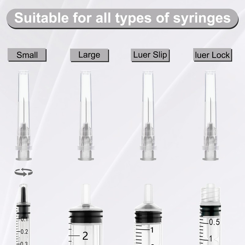 Searvgrh 100 Pack 27 G 13mm Needle, Luer Lock Industrial