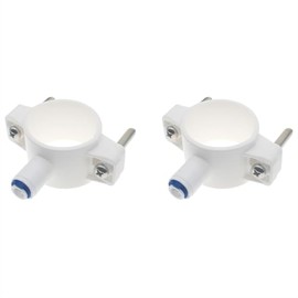 HAJXZH Drain Saddle Valve Clamp 1/4" Quick Connection Water Filters Valve Clamp Connect Fitting for Under Sink Reverse Osmosis RO System Waste Water Line (White)