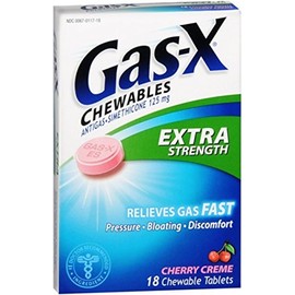 Gas-X Chewables Extra Strength Cherry Creme 18 Tablets (Pack of 11)