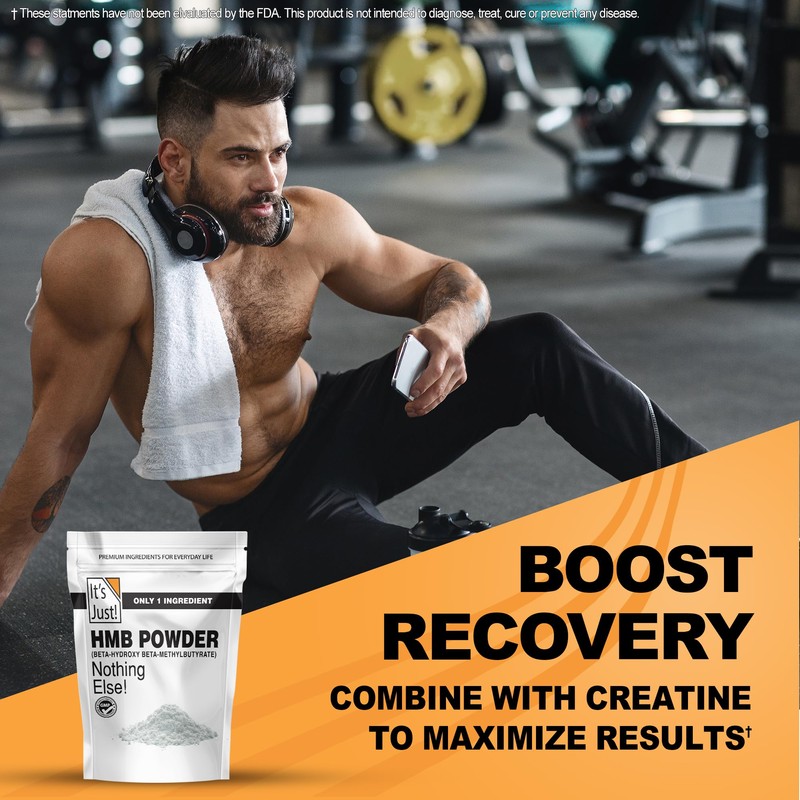 It's Just! - HMB Powder, 250g, Beta-Hydroxy Beta-Methylbutyrate, as Calcium