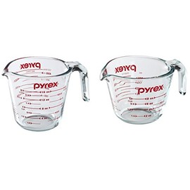 Pyrex, Clear Prepware Red Measurements, Set of 1 2-Cup, 2.6
