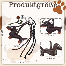 Bag Pendant, Dachshund Keyring Leather Bag Charms, Cute Bag Charms for Women, Practical Pendant Bag for Backpack, Handbag, Sports Bag