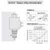 Hydraforce SV10-21-0-N-00 Solenoid Poppet Cartridge Valve, 2-Way, Normally Open