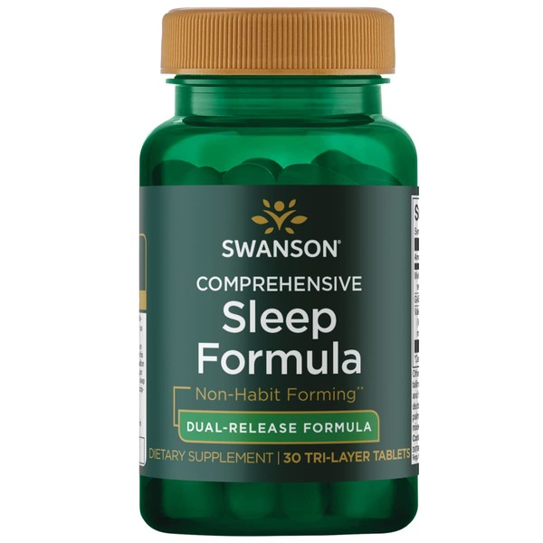 Swanson Comprehensive Sleep Formula - Dual-Release Formula 30 Tabs