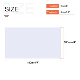 sourcing map White ABS Plastic Sheet 7x4x0.2inch for Building Model, DIY Crafts, Panel