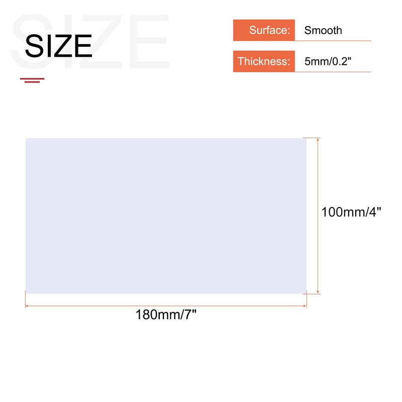 sourcing map White ABS Plastic Sheet 7x4x0.2inch for Building Model,