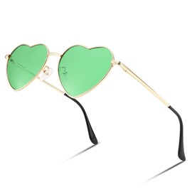 FEISEDY Polarized Heart Sunglasses Women Men Metal Frame Cute Lovely Glasses UV400 Protection B2375