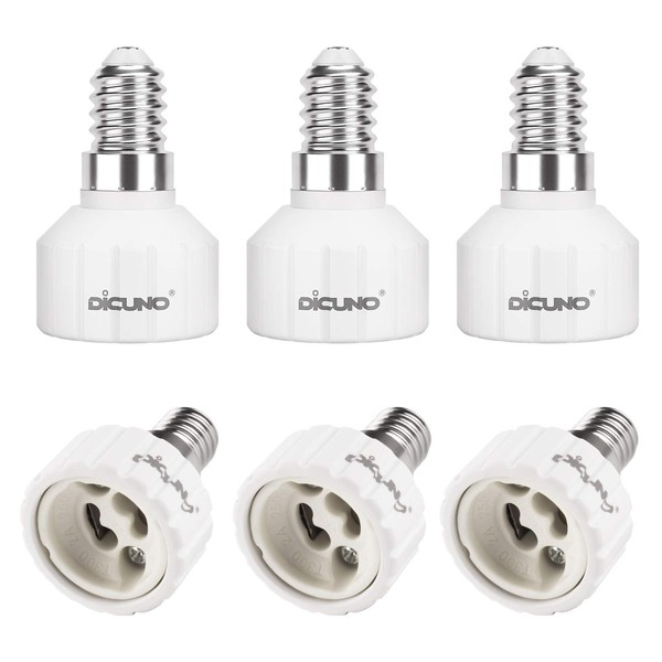 DiCUNO DiCUNO Lampenadapter E14 auf GU10 Lampenfassung Konverter, Lampensockel von