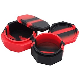 Pearwell 223ml Large Silicone Wax Concentrate Container 118ml 105ml Jars (2), Multicolor