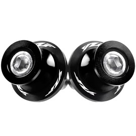 R QIANKONG 2pcs M6 Motorcycle Swing Arm Sliders Spools CNC Swingarm Arm Stand Screw Compatible with YZF R1 R3 R6 R25 R125 R6S 600R 750R(black)
