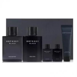 Odyssey 남성용 오딧세이 블랙 스킨 클렌징폼 에멀전 2종 세트 Men's Odyssey Black Skin Cleansing Foam Emulsion 2-Piece Set