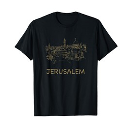 Jerusalem Tees Unisex-Adults Kids Black T-Shirt