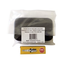 Spree Compatible/Replacement for Honda Generator Air Filter EB/EM 1600,1800,2200,2500 WITH SPARK PLUG