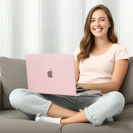 EooCoo Case Compatible with MacBook Pro 14 inch 2025 2024-2021 M4 M3 M2 M1 Pro/Max Chip, Ultra Slim Matte Hard Shell Laptop Protective Cover Case, Pink