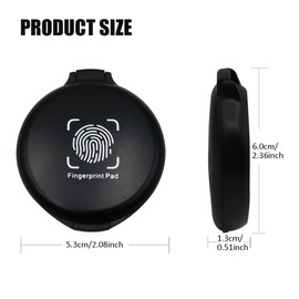 LICQIC Thumbprint Ink Pad, Fingerprint Ink Pad, Fingerprint Kit for Identification Security ID Fingerprint Cards Law Enforcement Fingerprint Stamp Ink Pad (Blue)