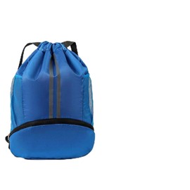 Ruayia Gym Bag, Sports Bag, Football Bag, Sports Backpack with Wide Drawstring, Mesh Bag, Ball Compartment, Outer Pocket, Adjustable Drawstring Gym Bag for Men and Women, blue