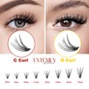 EXTENIFY 10D Individual Lashes C Curl Cluster Lashes Natural Eyelashes,