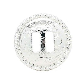 Concho Accessories Craft Belt hat - Rose Flower Slotted Rope Edge Concho 1" 3484-02S