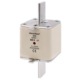 Heschen NH Fuse Insert, NH3, 500A, gG, Front Display, Combination Detector