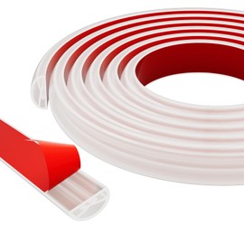 Shower Threshold Water Dam, Silicone Shower Water Stopper Barrier, Guard for Walk in Shower - Water Guard Stopper for Floor - Shower Door Water Blocker, Ideal for Wheelchair Accessible