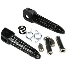 TCMT Black Front Foot Pegs Footpeg Footrest Bracket Set Fit For Kawasaki Ninja ZX6R 2003-2020 ZX10R 2004-2010 650R (EX650) 2006-2013 Z1000 2003-2016 Z750 / Z750S 2004-2011