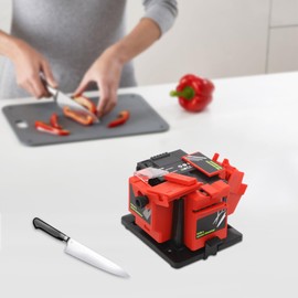 FIPINIXK Multifunctional Sharpening Machine Universal Sharpening Station Chisel Sharpener Adjustable Angle 15-50° Electric Chisel Planer Sharpener 110-120V 60Hz 96W Emery Grinding Wheel